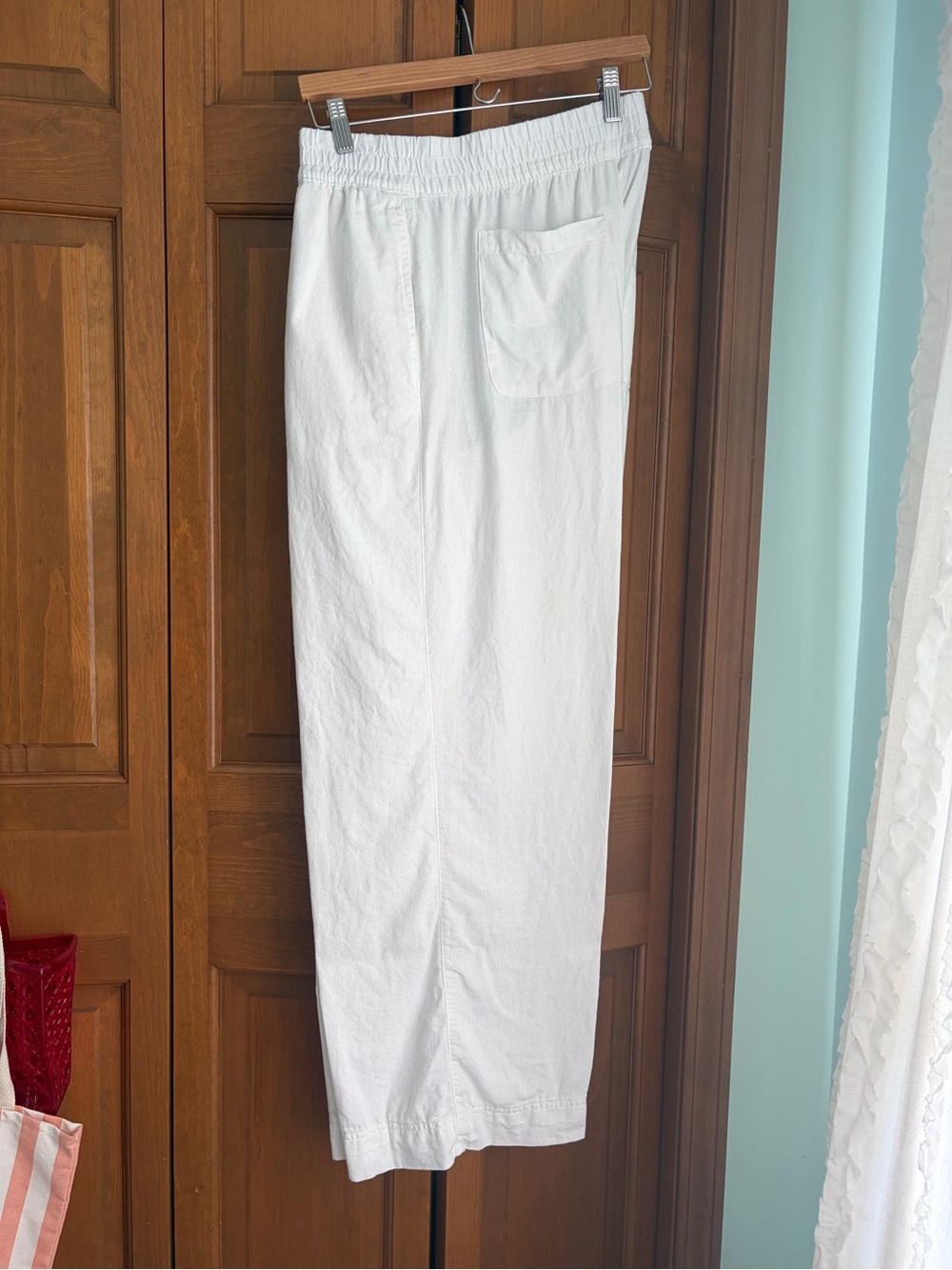 Old Navy White Wide Leg Linen Pants